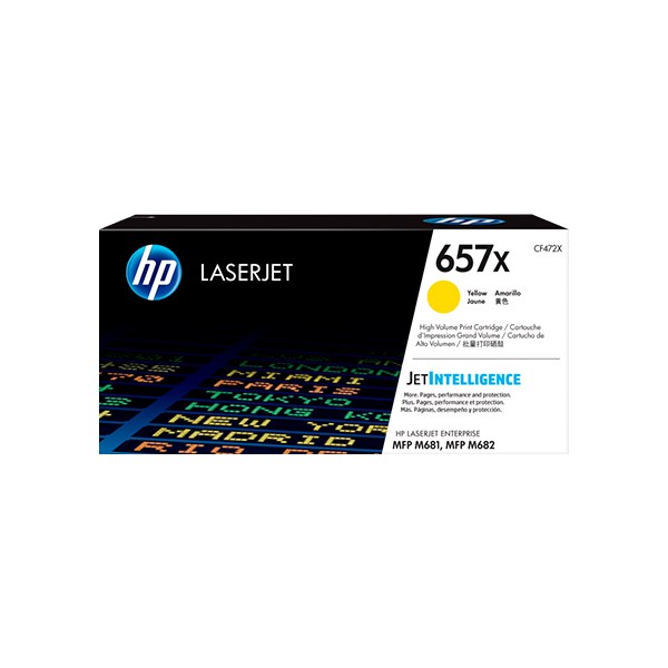 HP 657X 高列印量黃色原廠碳粉匣(CF472X)