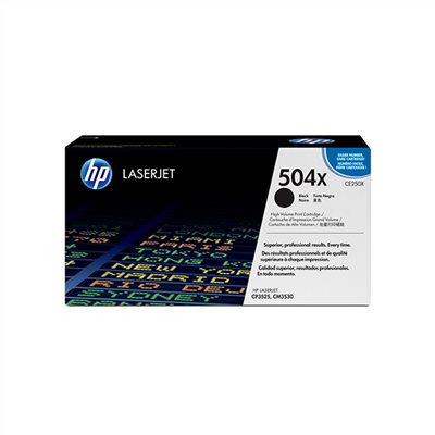 HP 504X 高列印量黑色原廠碳粉匣(CE250X)