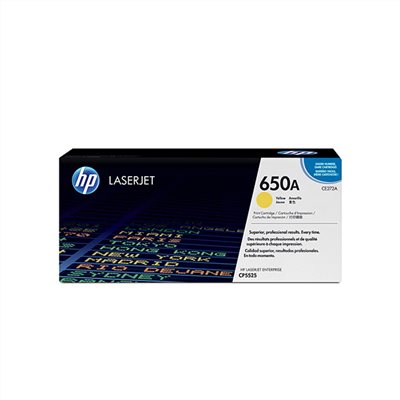 HP 650A 黃色原廠碳粉匣(CE272A)