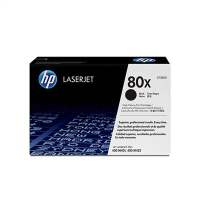 HP 80X 高容量黑色原廠碳粉匣(CF280X)