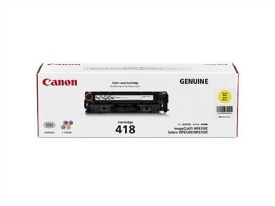 Canon 「418 Y」原廠黃色碳粉